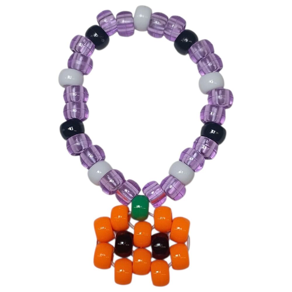 Pumpkin Spice Magic Kandi - Single - Pumpkin Charm - EDM Rave Festival Jewelry